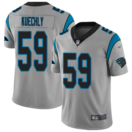 Carolina Panthers Limited Silver Youth Luke Kuechly Jersey NFL Football #59 Inverted Legend